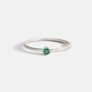 Mint&Lily emerald stacking ring
